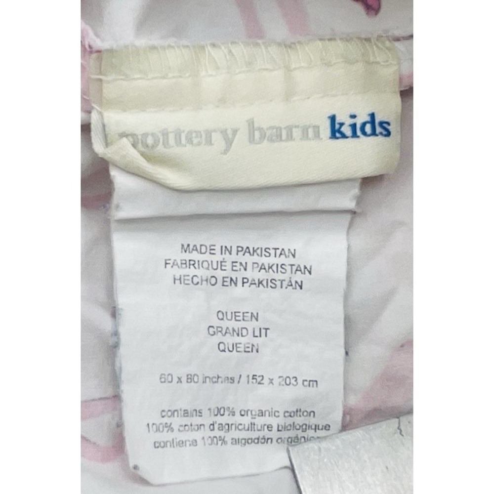 4pc POTTERY BARN KIDS Queen MAGICAL UNICORN ORGANIC SHEET SET FLANNEL See photos - Picture 4 of 12